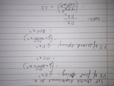 force constant of two springs is 200 n/m m and 400 N/m. they are ...