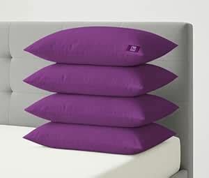 THE Wood White Colored Hypoallergenic Gel Microfiber Pillows Set of 4 ...