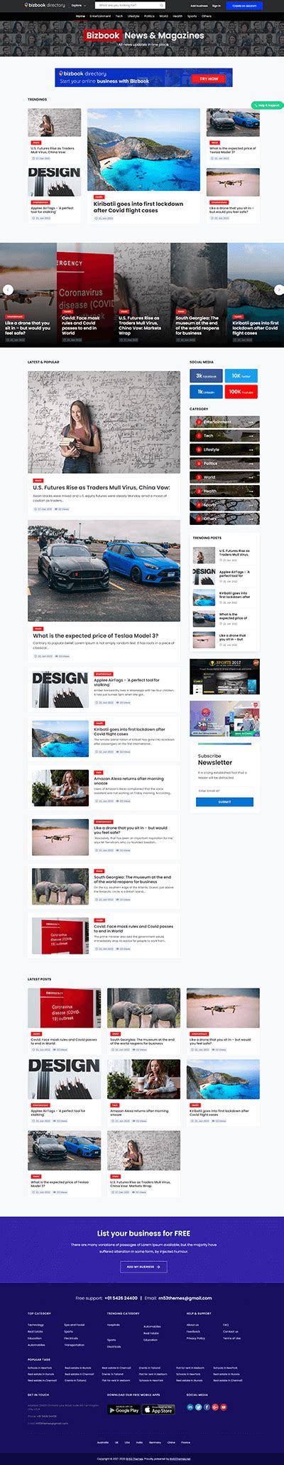 BizBook Directory & Listing Template