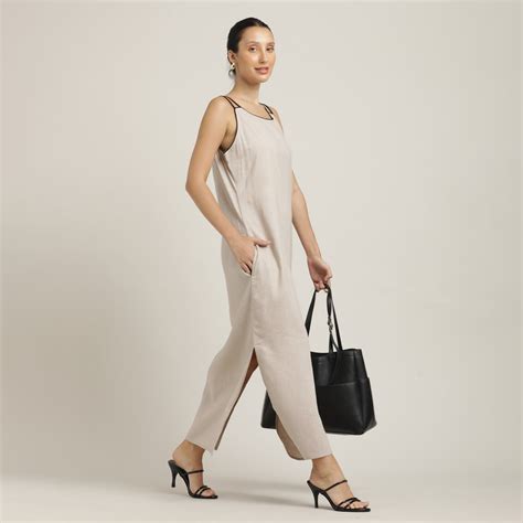 Saltpetre Women’s Beige Organic Cotton Maxi Dress