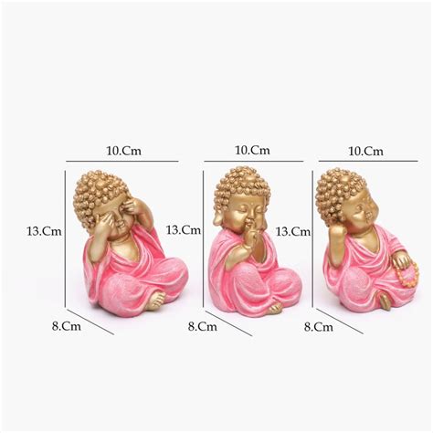 Buy VEDAS Mystical Indiana Stella Set of 3 Polyresin Monk Figurines ...
