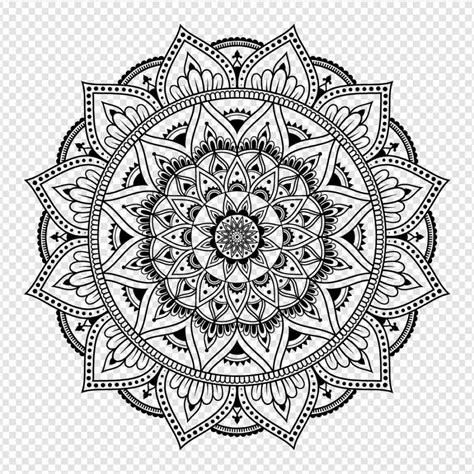 Posterit - Black and White Mandala PNG