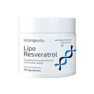 xLongevity Lipo Trans Resveratrol 600mg Capsules 60 Qty for Men & Women ...