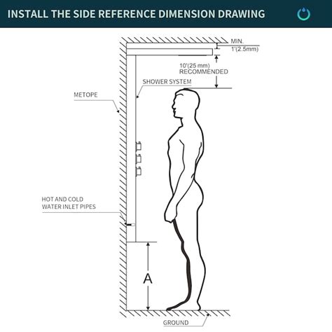 FORIOUS 55 in SP Brushed Nickel 20.08-in Waterfall Dual Head Shower ...