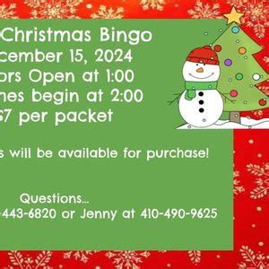 Kids Christmas Bingo, 203 N Church St - PO Box 61, Sudlersville, MD ...