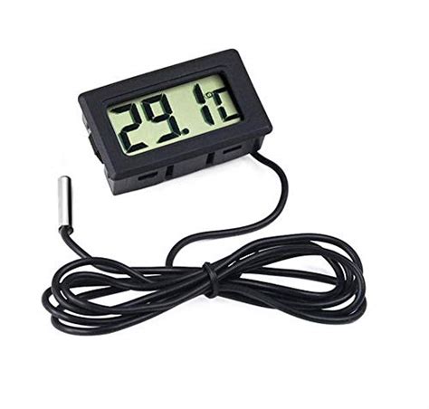 Embedded kart Mini LCD digital thermometer sensor wired for Room ...