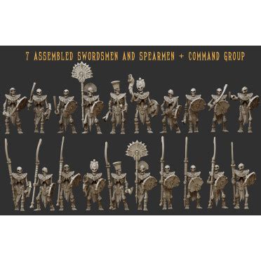 Buy Crab Miniatures - Undead Egyptians - Skeleton with Spears x10 - My ...