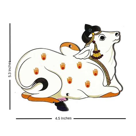 Decorative Pichwai Seated Cow Mdf 5 IN Cutout for Diwali | Dussehra ...
