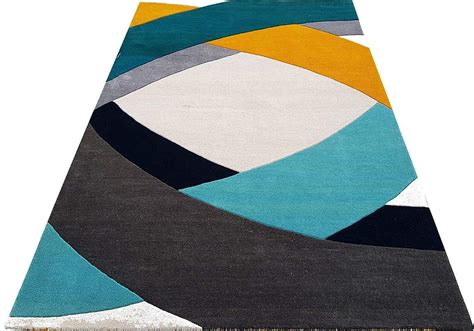 Buy ZANNAT CARPETS Embossed Carved Handmade Tufted Pure Woollen Thick ...