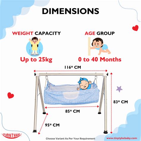 TinyTyke Classic Manual Baby Cradle | Fully Foldable | Round Pipe
