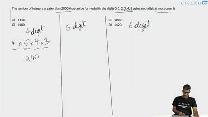 [Video] The number of integers greater than 2000 that can be formed ...