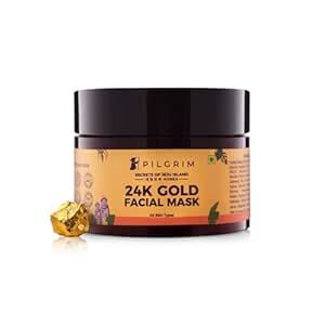 Buy Pilgrim 24K Gold face mask for glowing skin | 24K Gold face pack ...