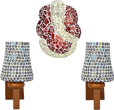 Somil Indore Mosaic Decorative Lamp Combo of Matching Wall Lamp ...