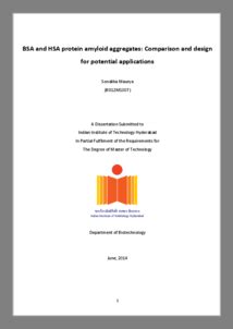BSA and HSA protein amyloid aggregates: Comparison and design for ...
