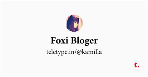 Foxi Bloger — Teletype