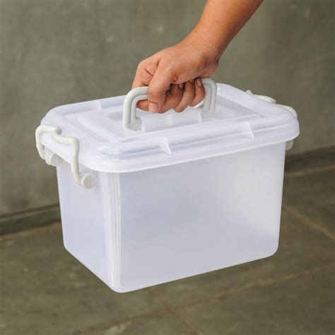 Plastic Storage Box (6 Litre) - with a Locking Lid & Handle | Multipur ...