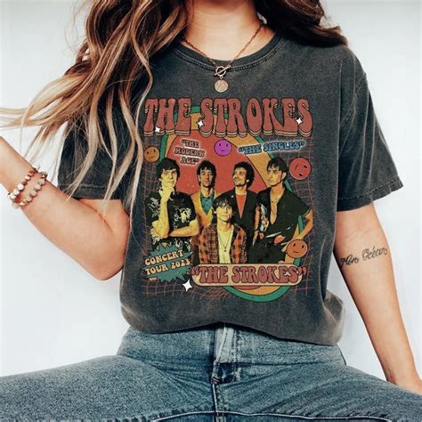 The Strokes Washed T-shirts - 2023 Concert Tour Vintage Graphic | The ...