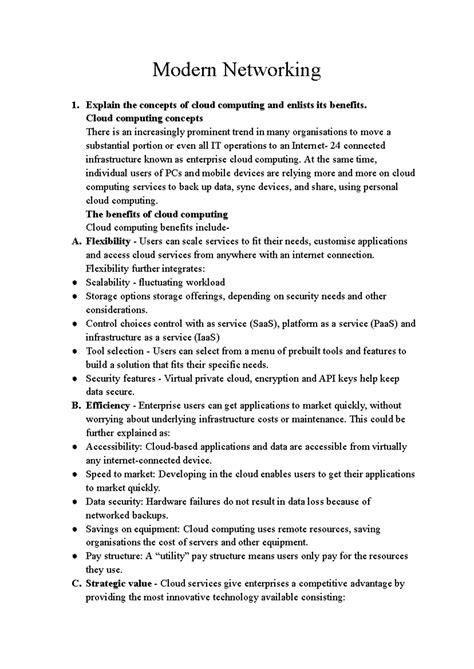 Modern Networking notes - Modern Networking Explain the concepts of ...