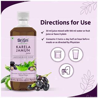 Sri Sri Tattva Karela Jamun Juice 500 Ml - Uses, Side Effects, Dosage ...