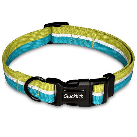 Buy Glucklich Green Reflective Dog Collar Online in India | Supertails