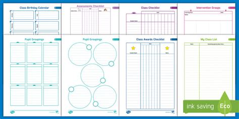 Editable Class Lists Resource Pack