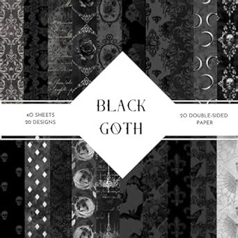 Buy Black Goth Scrapbook Paper: | 8,5 x 8,5 size | 40 patterned double ...