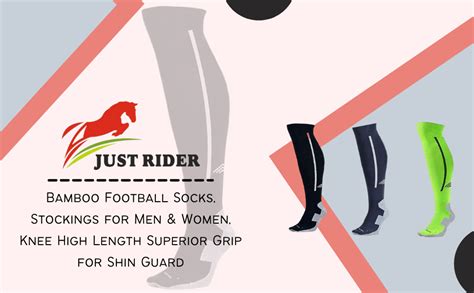 JUST RIDER Bamboo Football Socks, Stockings for Men & Women, Knee High ...