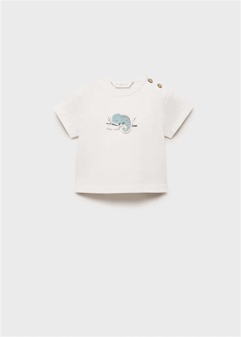 Embossed cotton t-shirt - Kids | MANGO United Kingdom