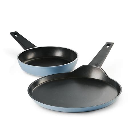 Aura 2 Piece Non-Stick Cookware Set Ceramic Reinforced Coating – (Blue