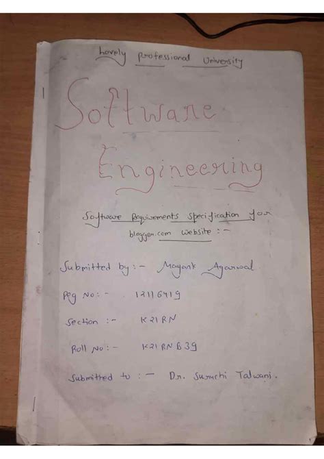 Cse 320 - Software - Software Engineering - LPU - StuDocu