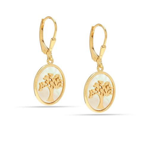 LeCalla - Buy 925 Sterling Silver 18K Gold-Plated Mother of Pearl Tree ...