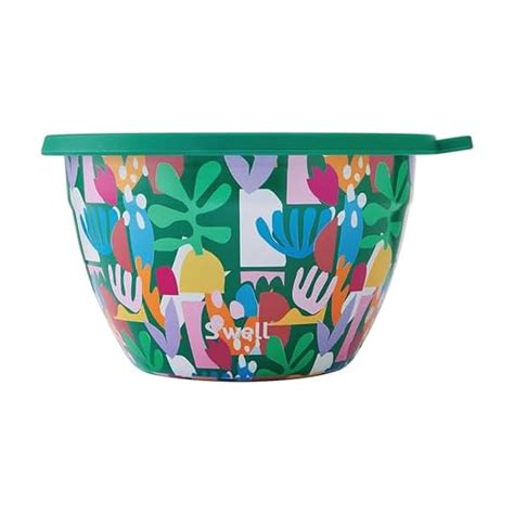 Buy S’well Stainless Steel 64oz Salad Bowl Kit, Paper Cutouts Design ...