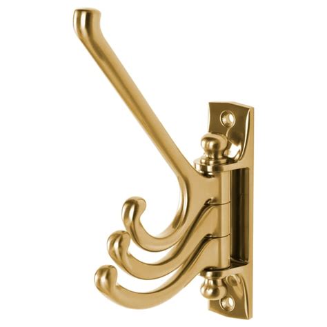 KÄMPIG 3-armed swivel hook, brass-colour - IKEA