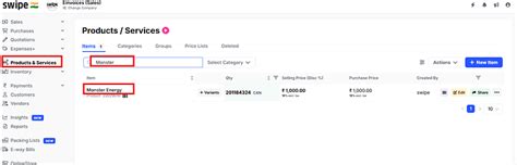 How to find the invoice with the product name in Web? - General - Swipe