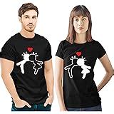 Buy Hangout Hub Men's & Women's Round Neck T-Shirt King Queen Crown All ...