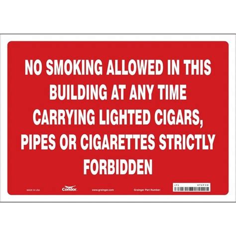 Condor Safety Sign, 10" H, 14 in W, Vinyl, Horizontal Rectangle ...