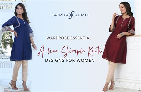 Wardrobe Essential: A-line Simple Kurti Designs For Women - Jaipur Kurti