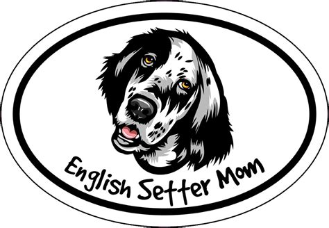 Buy WickedGoodz Oval English Setter Mom Decal - Dog Breed Bumper ...