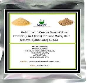 Buy Gelatin with Cuscus grass-Andropogon muricatus-Vetiver Powder Mix ...