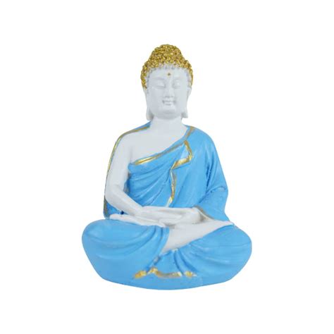 Buy Wonderland 5 inch Resin Small Buddha Statue (Blue) Online at Low ...
