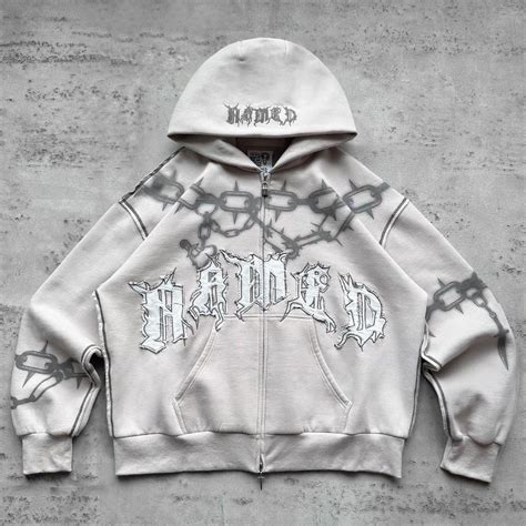 Custom Streetwear 500 GSM Oversized Heavyweight Cotton French Terry Hoodie Design Zip up ...