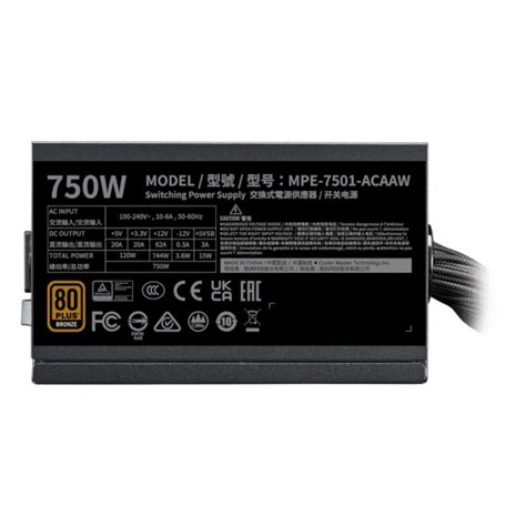 Cooler Master 750w Bronze V3 power supply - GTS Online