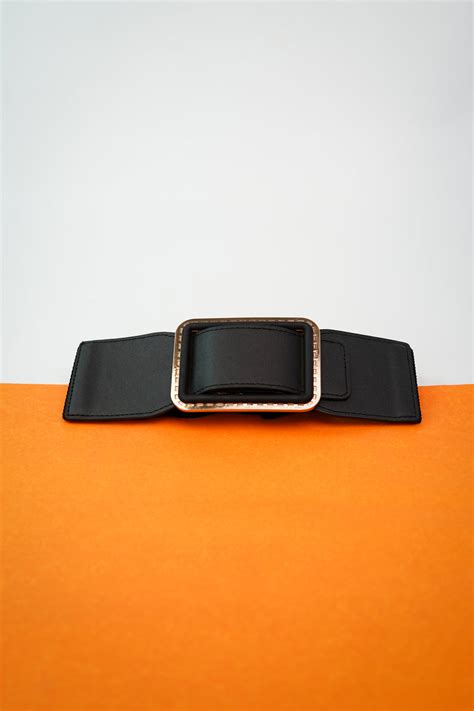 Sleek Frame Buckle | Black Elasticated Belt | Buy Now! - Nolabels
