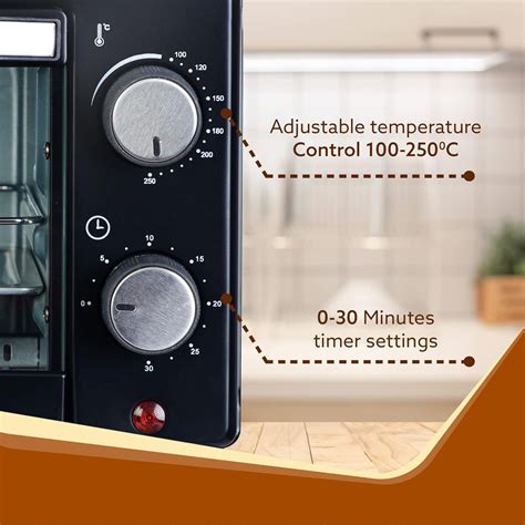 AGARO Marvel 9L Oven Toaster Griller (OTG), 800 Watts, Black – Toast ...
