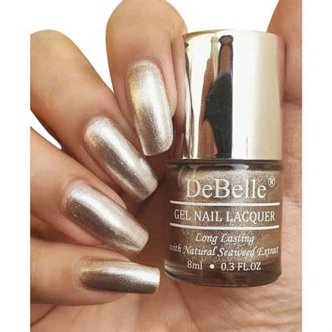 Buy DEBELLE GEL NAIL LACQUER PANDORA BLUSH ROSE GOLD GLITTER NAIL ...