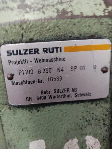 Used Sulzer Projectile Loom - Sulzer Projectile Looms Service Provider ...