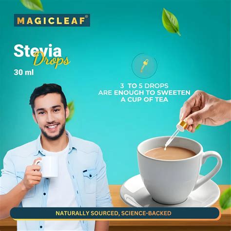 Magicleaf Himalayan Stevia Leaf Drops (30 ml) | Natural Sweetener Made ...