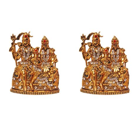 Buy ART N HUB Set of 2 Brass 24 K Gold Plated With Stones Hindu God ...