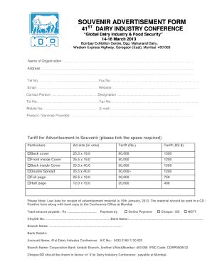 Souvenir Format - Fill Online, Printable, Fillable, Blank | pdfFiller