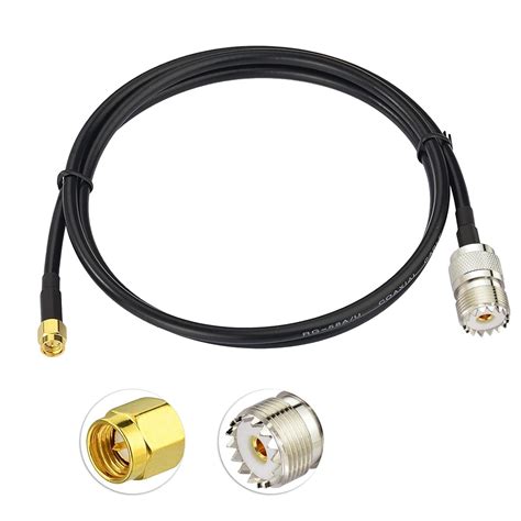 Superbat SMA to SO239 UHF Cable 3ft SMA Male to PL259 Female Jumper ...